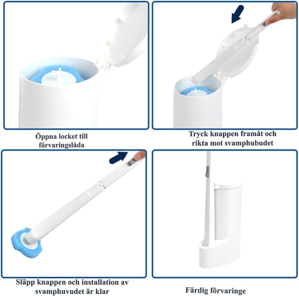 Engångstoalettborsteset för väggmontering